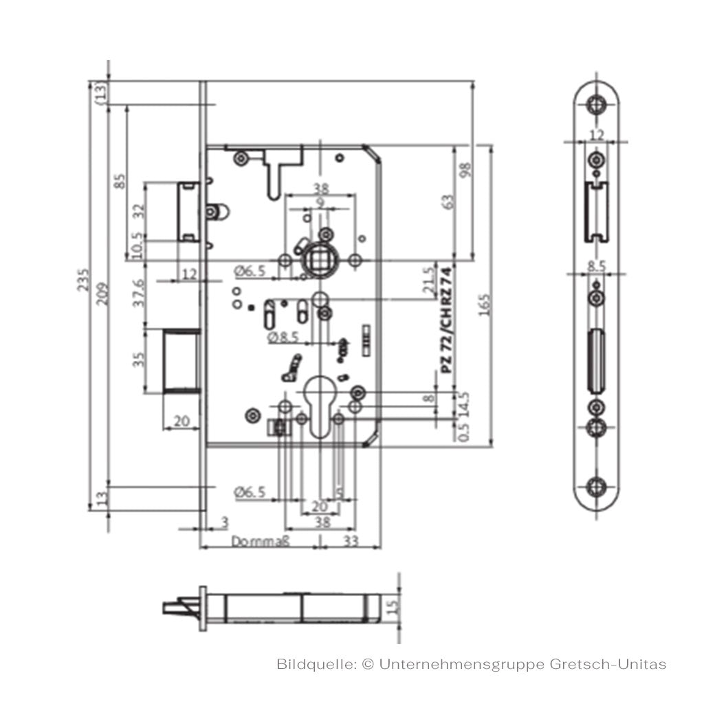 BKS Panikschloss 2326 Funktion E